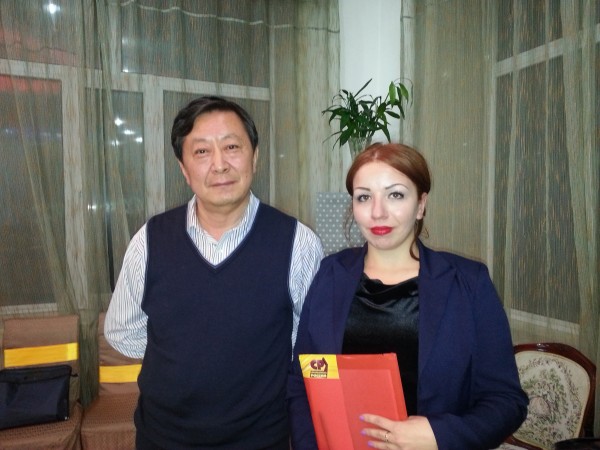 Первый секретарь Партии Ли Юни и Елена Маркова 